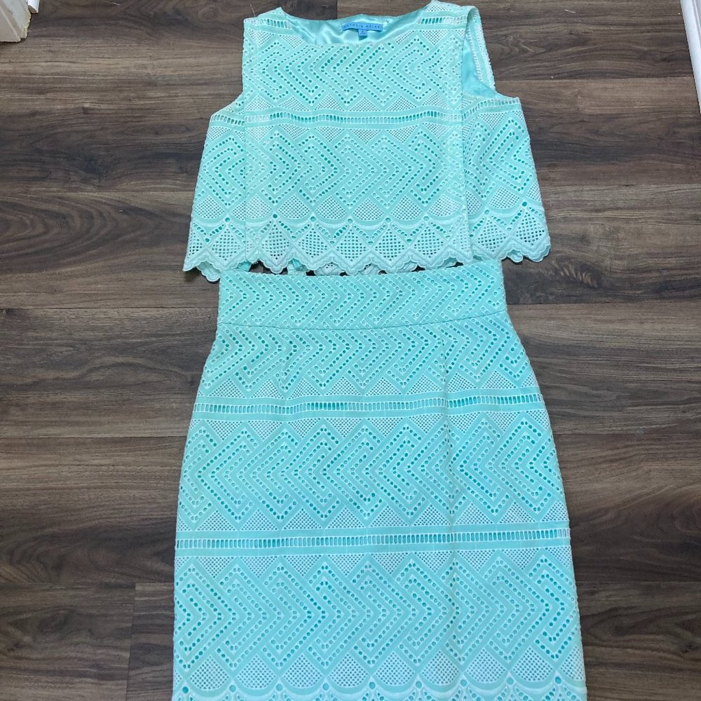 Antonio Melanie 2 piece Top Skirt Set Mint Green 6